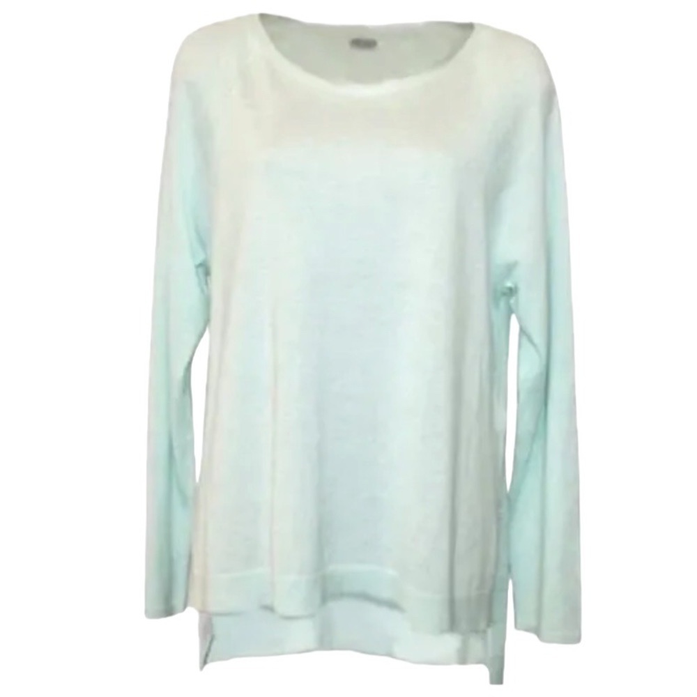 $218 Eileen Fisher Top Medium 10 12 Aurora VINTAGE Tencel Org Cotton Silk NWT